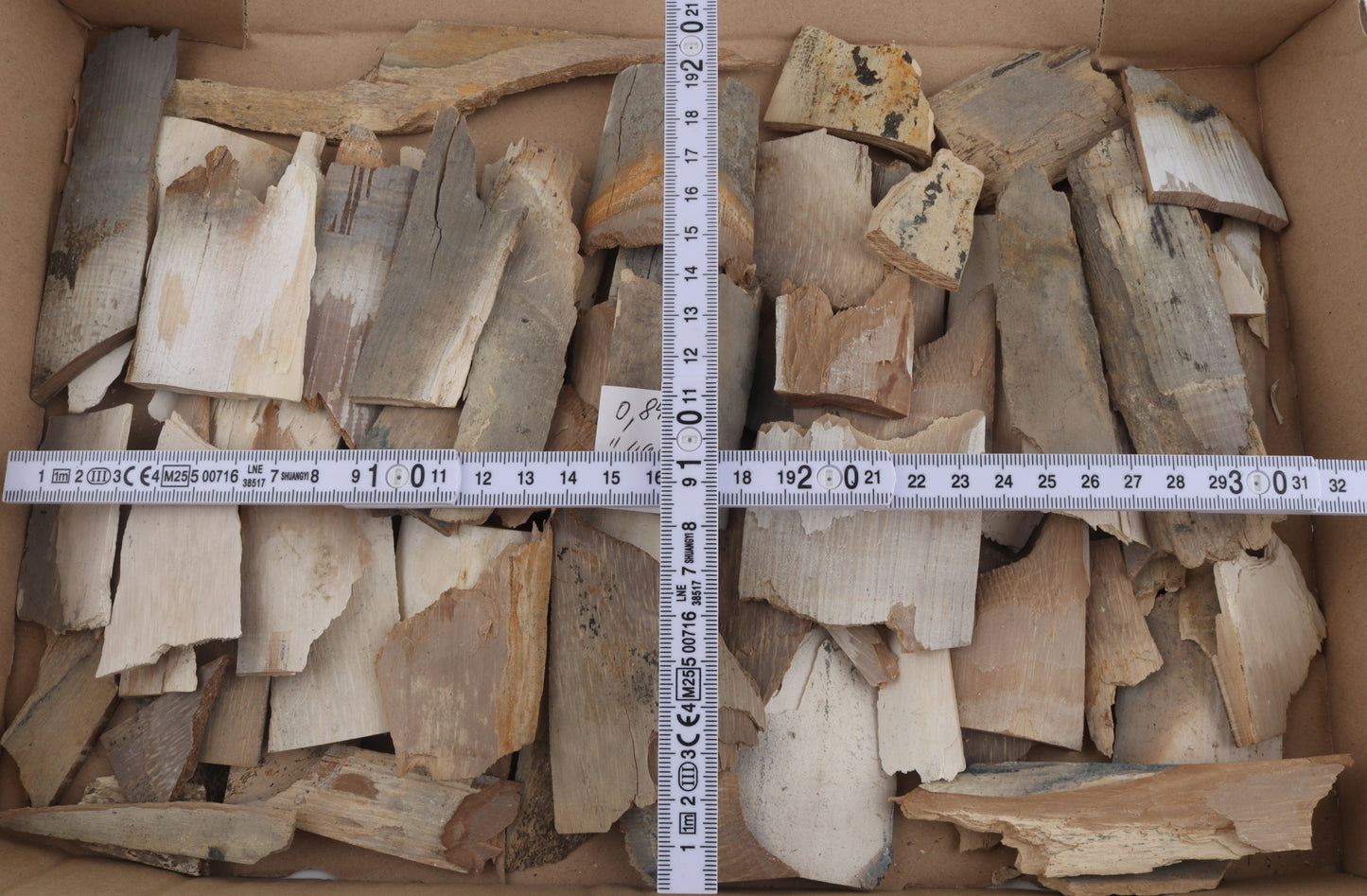 Untreated mammoth ivory offcuts