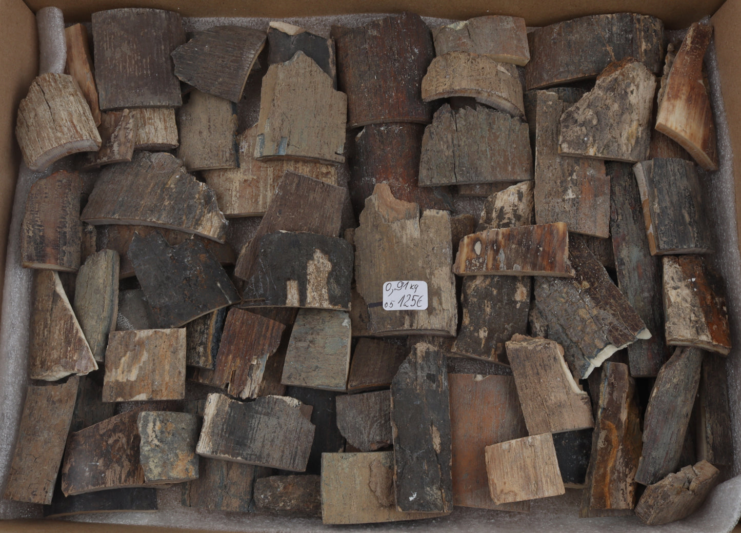 Raw mammoth bark pieces