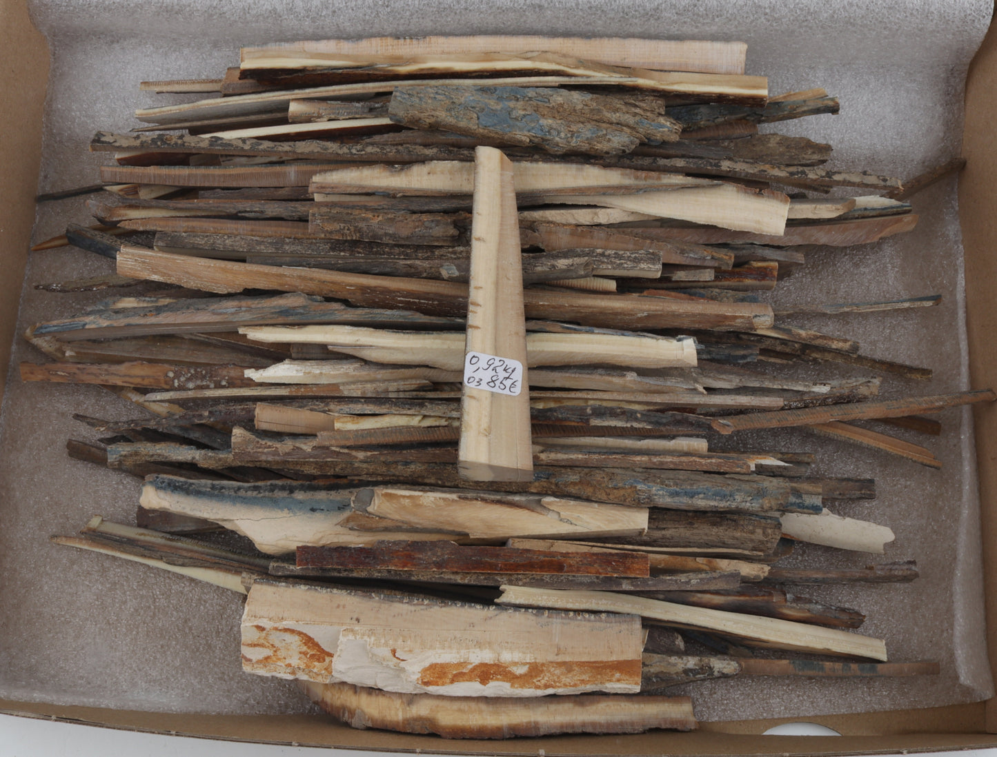 Raw mammoth ivory offcuts