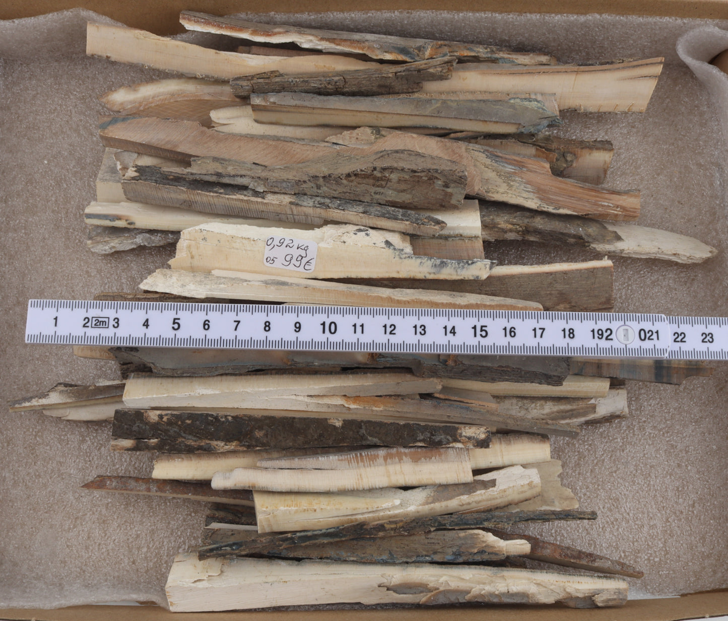 Raw mammoth ivory offcuts
