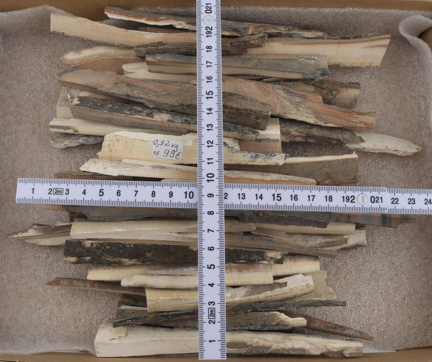 Raw mammoth ivory offcuts