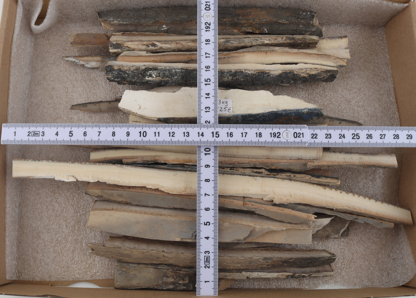Untreated mammoth ivory offcuts