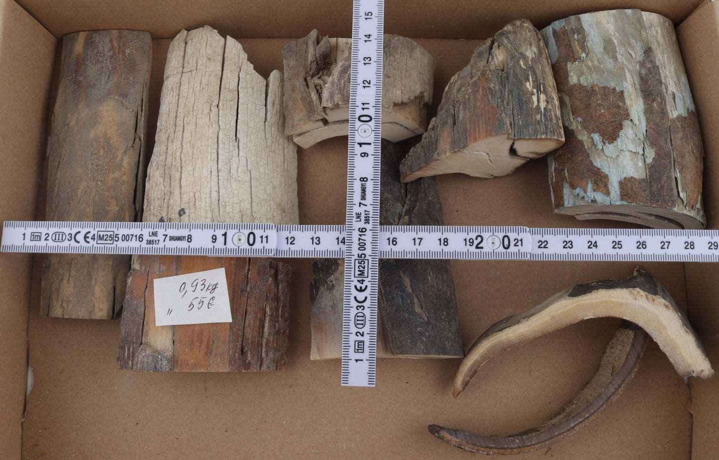 Untreated mammoth ivory pieces