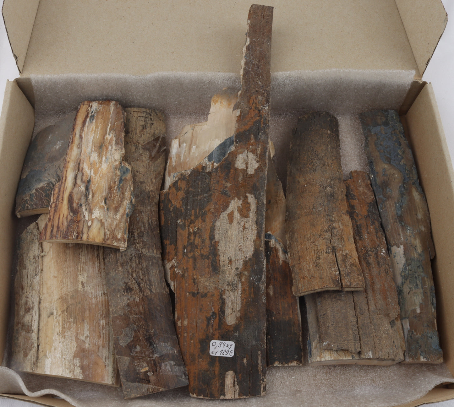 Raw mammoth bark pieces
