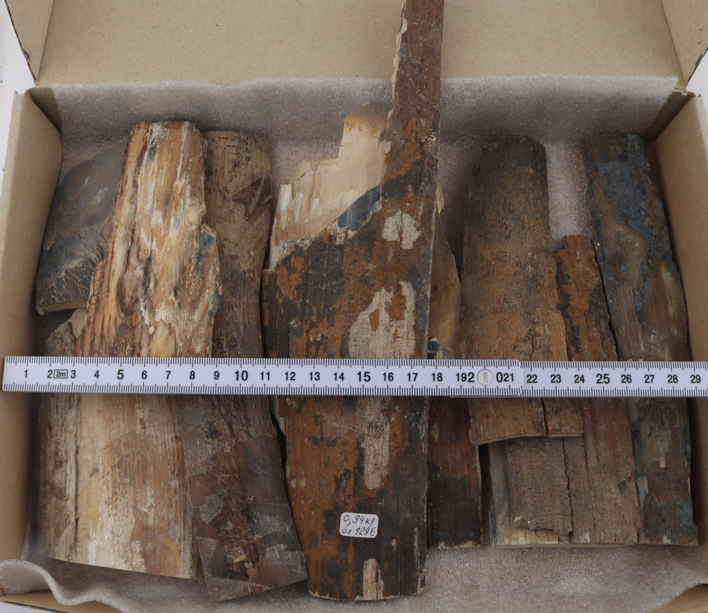 Raw mammoth bark pieces