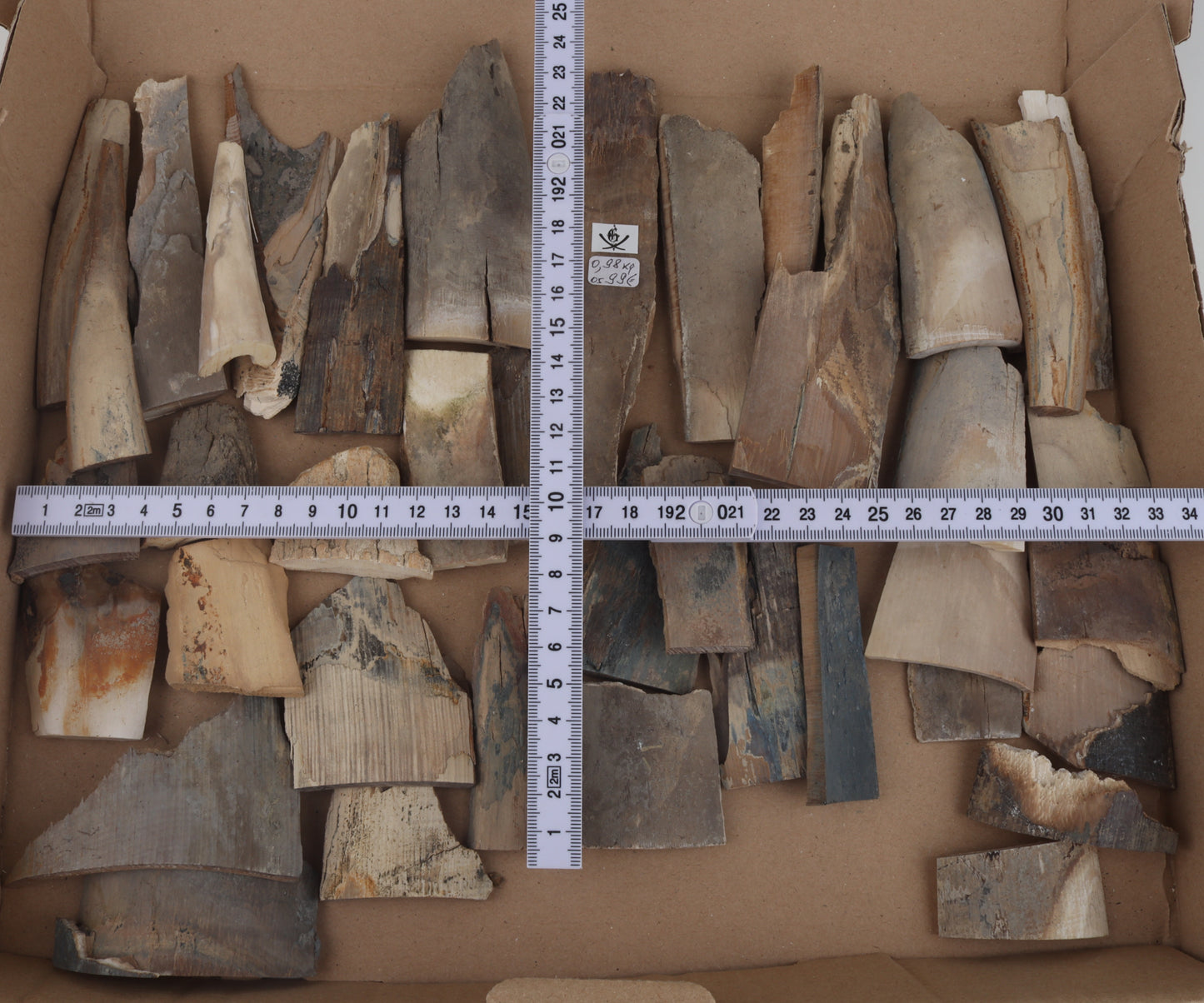 Raw mammoth ivory offcuts