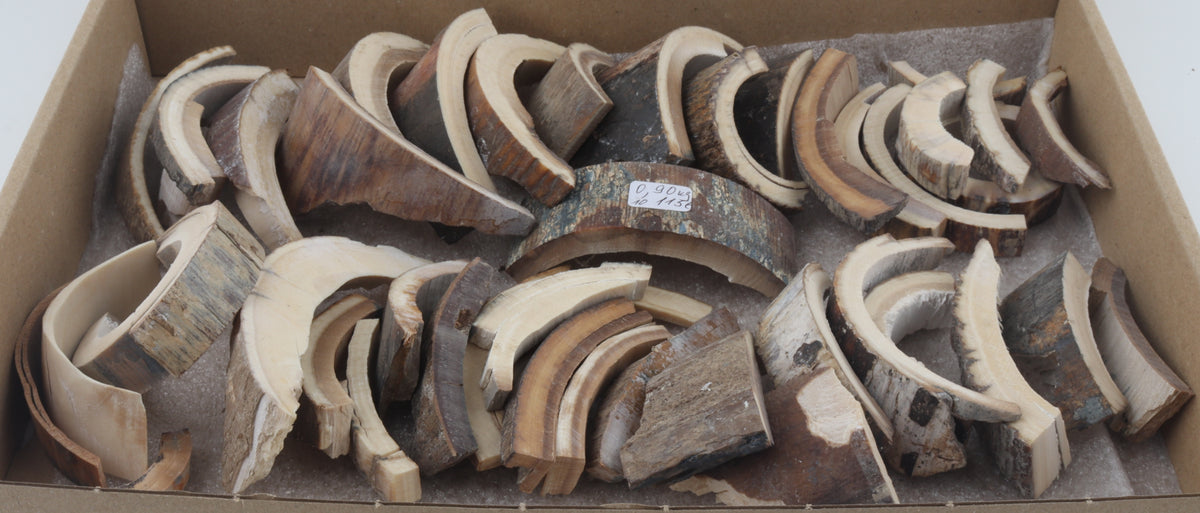 Untreated mammoth bark offcuts