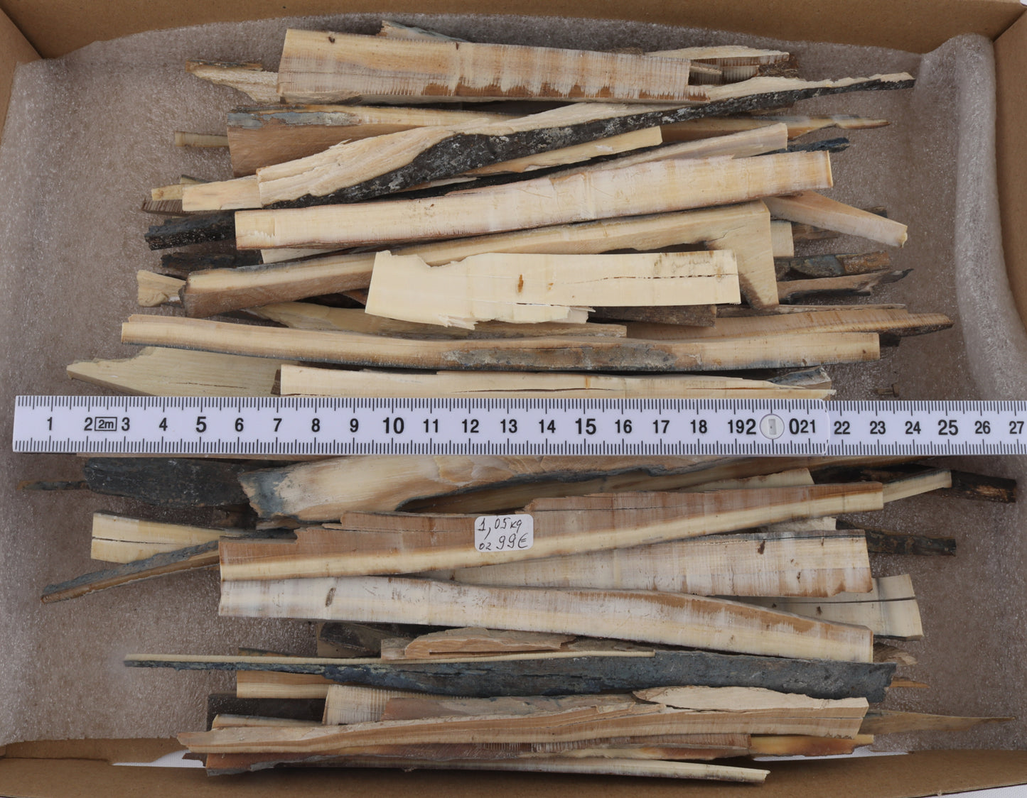 Raw mammoth ivory offcuts