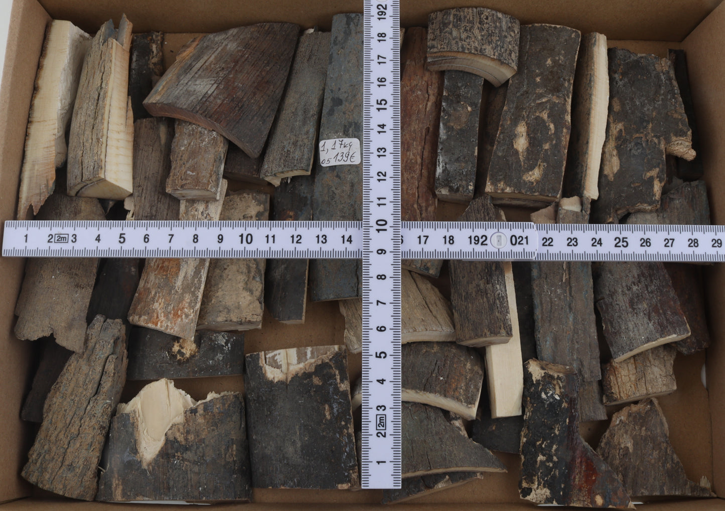 Raw woolly mammoth bark pieces