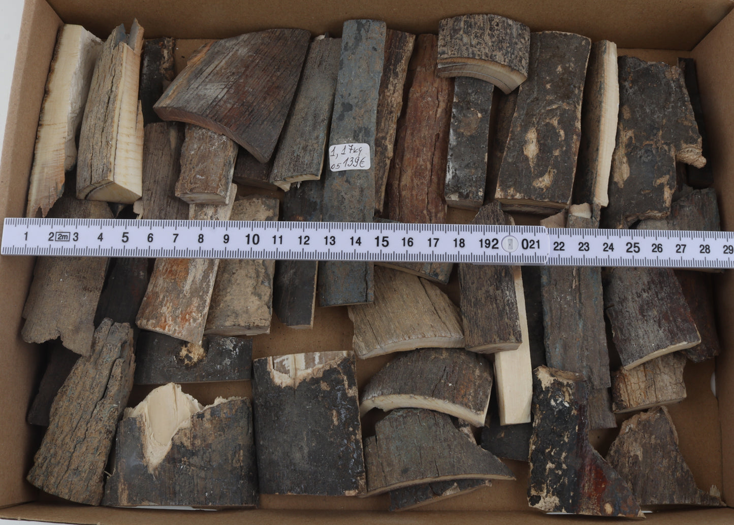 Raw woolly mammoth bark pieces
