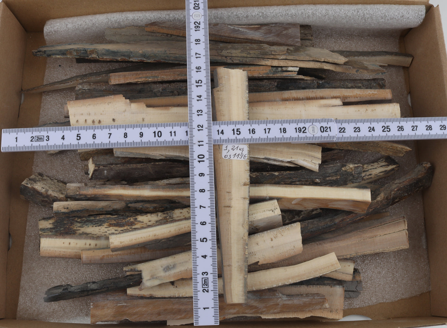 Raw mammoth ivory offcuts