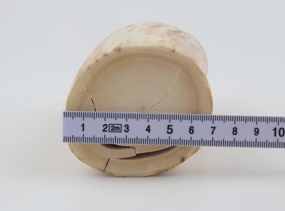 Round woolly mammoth ivory piece