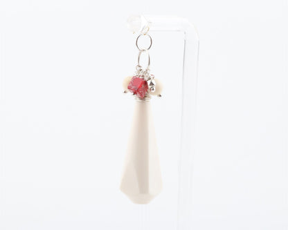 Mammoth Ivory & Pink Jasper Cluster Pendant