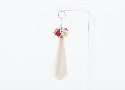 Mammoth Ivory & Pink Jasper Cluster Pendant
