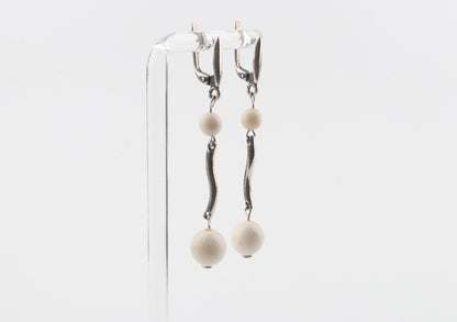 Wave Mammoth Ivory Earrings