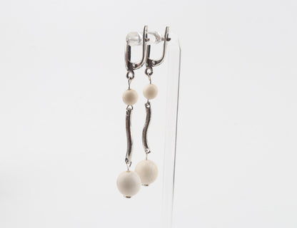 Wave Mammoth Ivory Earrings