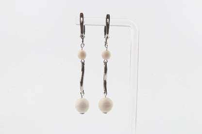 Wave Mammoth Ivory Earrings