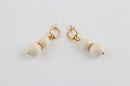 The Snowflake Mammoth Ivory Earrings