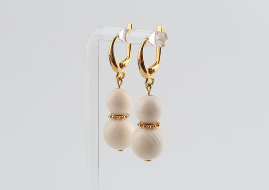 The Snowflake Mammoth Ivory Earrings