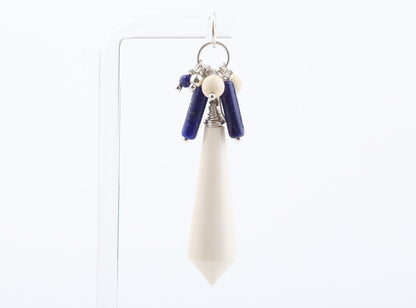 Mammoth Ivory & Lapis Lazuli Cluster Pendant