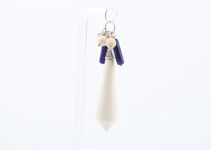 Mammoth Ivory & Lapis Lazuli Cluster Pendant