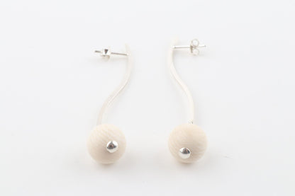 The Wave Mammoth Ivory Earrings
