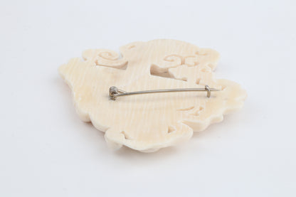 Mammoth Ivory Mushroom Brooch