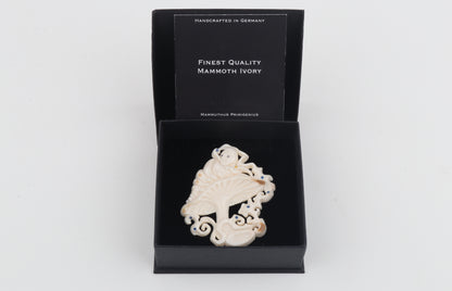 Mammoth Ivory Mushroom Brooch
