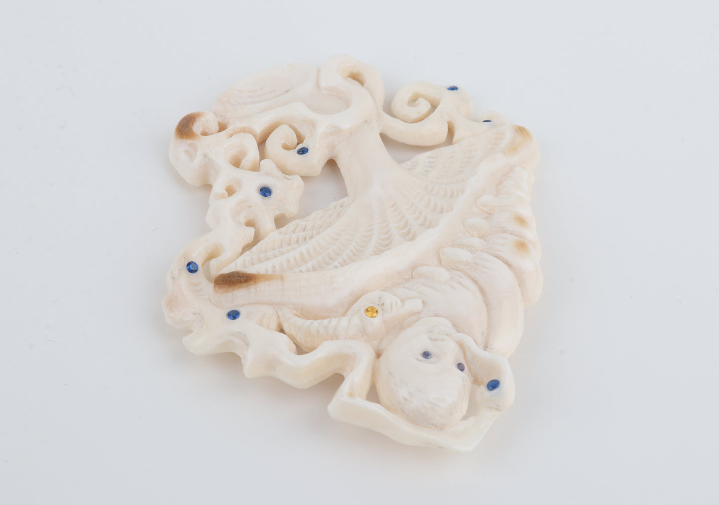 Mammoth Ivory Mushroom Brooch