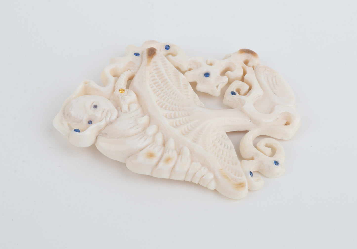 Mammoth Ivory Mushroom Brooch