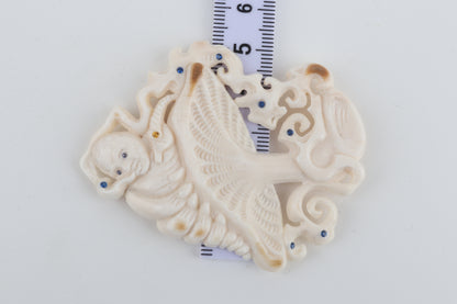 Mammoth Ivory Mushroom Brooch
