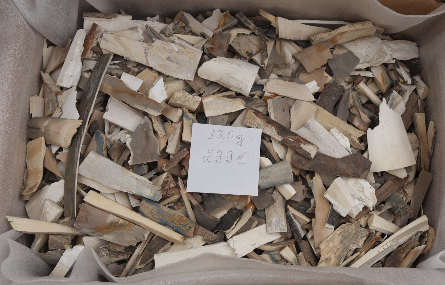 Raw mammoth ivory offcuts