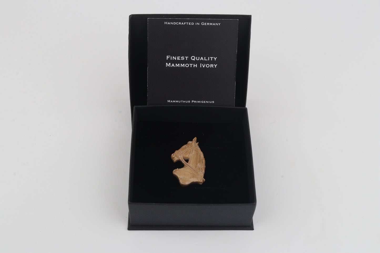 Carved Mammoth Ivory Horse Brooch