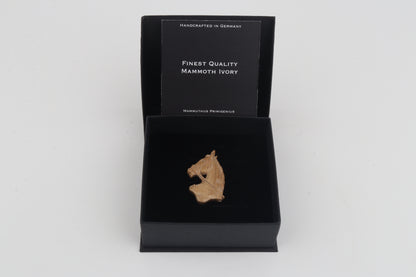 Carved Mammoth Ivory Horse Brooch