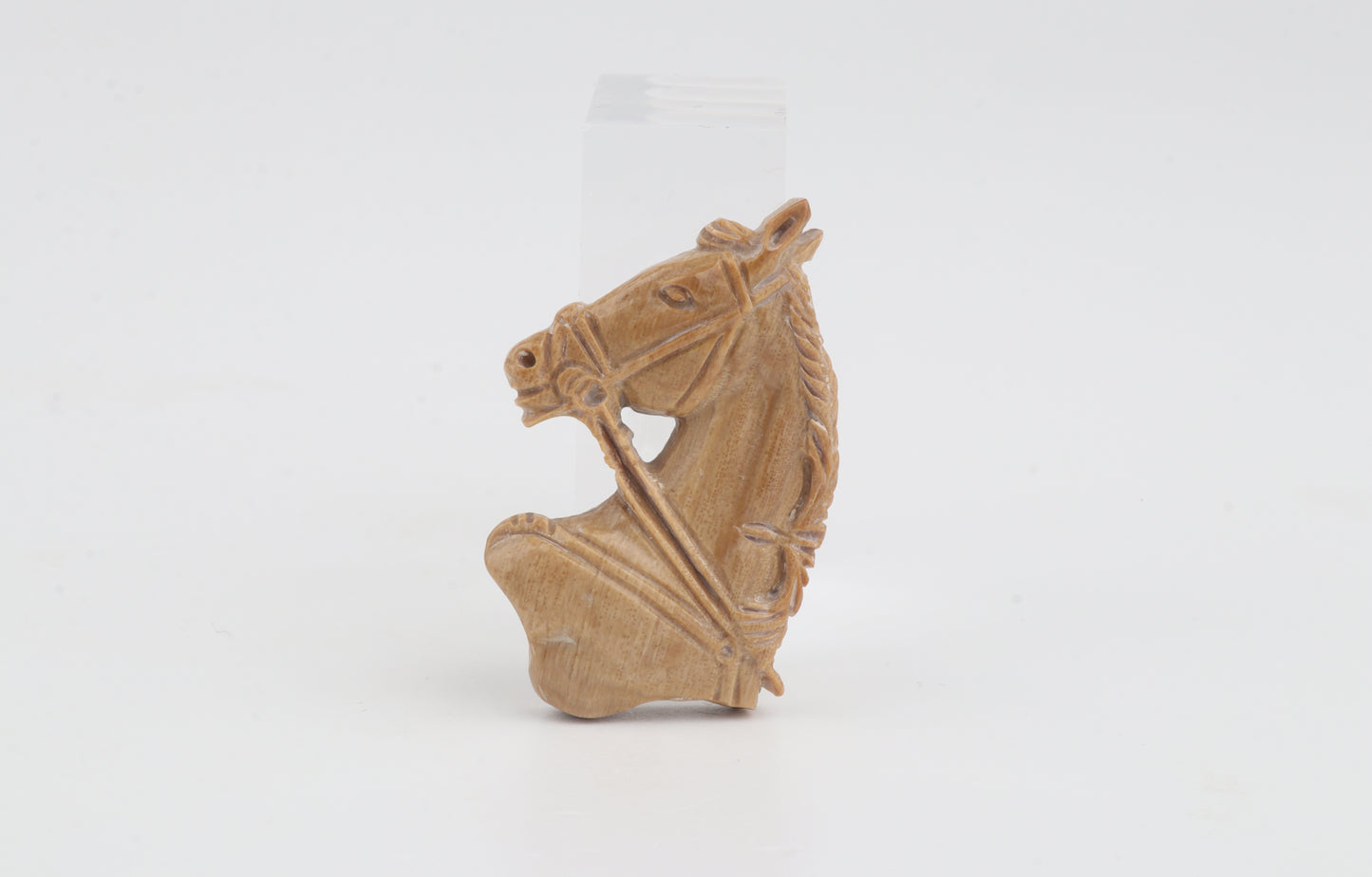 Carved Mammoth Ivory Horse Brooch