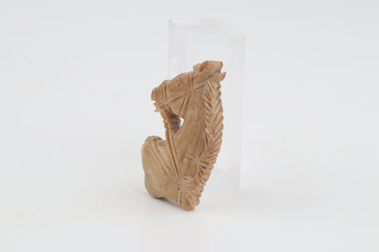 Carved Mammoth Ivory Horse Brooch