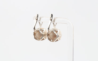 Mammoth Ivory & Silver Earrings