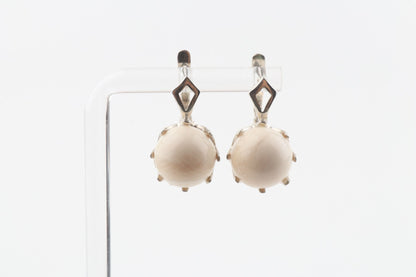 Mammoth Ivory & Silver Earrings