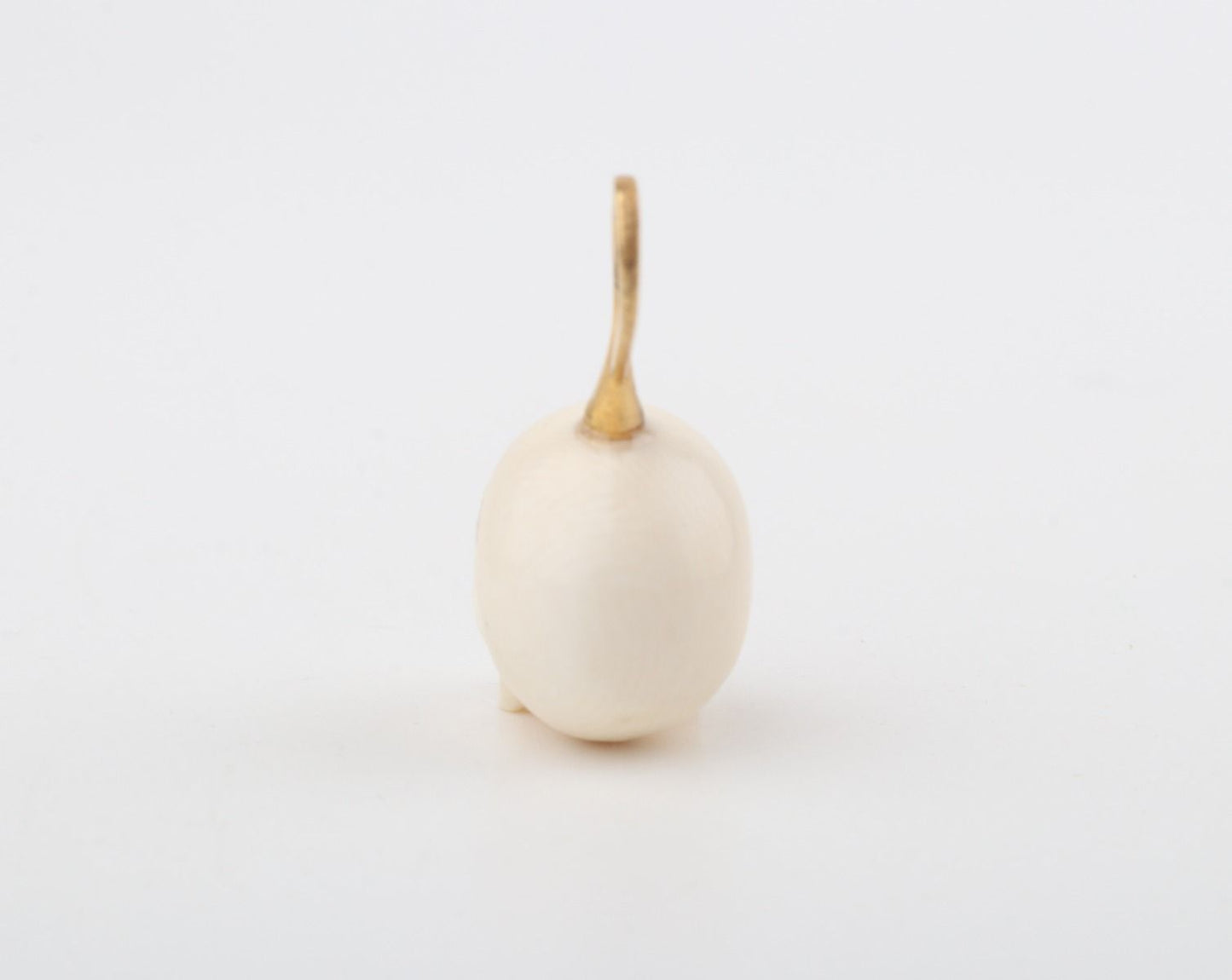 Festive Mammoth Ivory Skull Pendant 