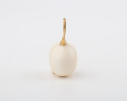 Festive Mammoth Ivory Skull Pendant 