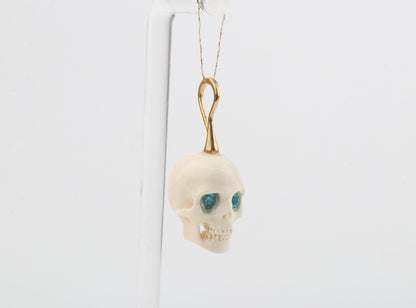 Festive Mammoth Ivory Skull Pendant 