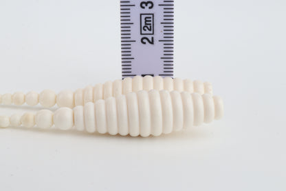 Mammoth Ivory Beaded Lariat Necklace