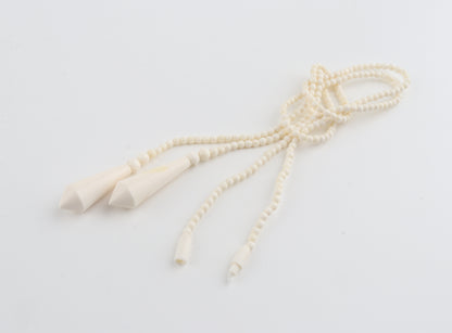 Mammoth Ivory Beaded Lareat Necklace