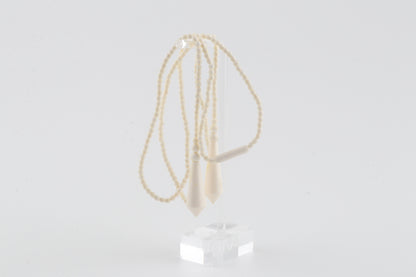 Mammoth Ivory Beaded Lareat Necklace