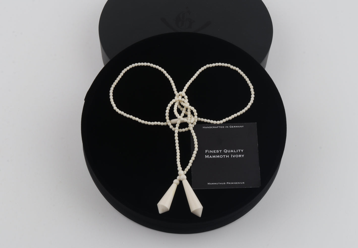 Mammoth Ivory Beaded Lareat Necklace