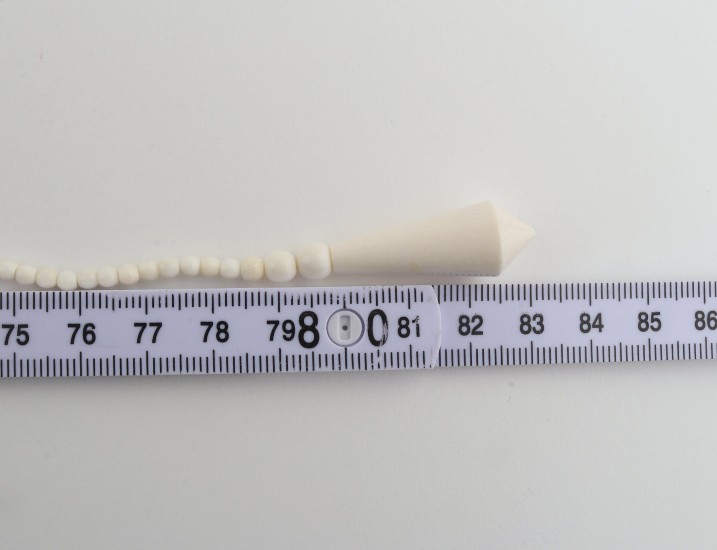 Mammoth Ivory Beaded Lareat Necklace