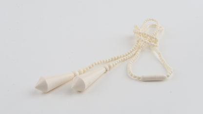 Mammoth Ivory Beaded Lareat Necklace