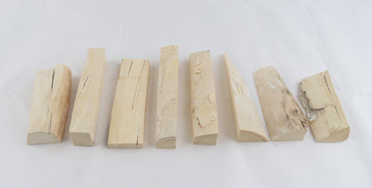 White mammoth ivory pieces