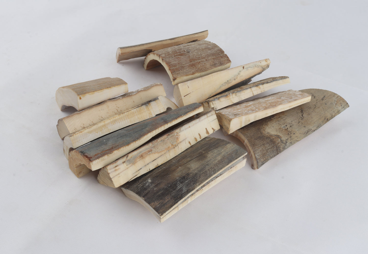 Raw mammoth bark pieces