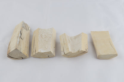 Raw white mammoth ivory pieces